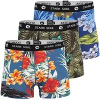 Stark Soul® Boxershorts Boxershorts ALOHA - 3er Pack Hawaiien Boxers-Shorts (Set, 3er-Pack) Logo Webbund