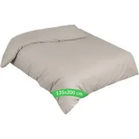 Kisska Bettbezug LUNA Deckenbezug Bettwäsche ohne Kissenbezug, (1 St), Atmungsaktiv, Bettdeckenbezug aus Baumwolle 135x200cm Beige