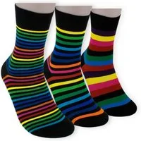 Die Sockenbude Basicsocken RS-Strumpf REGENBOGEN (Bund, 3-Paar, extrafeine Maschenqualität) weicher Softrand ohne Gummidruck
