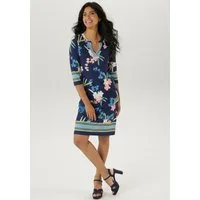 Aniston SELECTED Jerseykleid mit modisch gemusterter Zickzack Bordüre