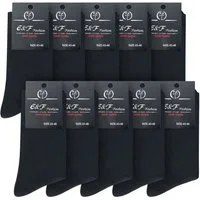 E&F Businesssocken Herren Damen Business Socken Baumwolle 10 Paar ohne Gummi