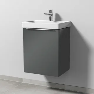 Sanipa 3way Waschtischunterbau zu Villeroy & Boch Avento Waschtisch mit 1 Tür, Anthrazit-Glanz UF61879