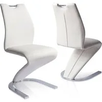 Jiexi Freischwinger Modernes Freischwinger-Set PU-Leder, Z-Form Design, 2/4/6/8er Set