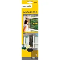 SCHELLENBERG Fliegengitter-Gewebe Maxi für große Fenster, (Packung, 1-St), Insektenschutz und Mückenschutz, 150 x 300 cm, anthrazit und weiß