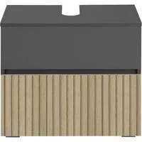 Home affaire Waschbeckenunterschrank Wisla Siphonausschnitt, Push-to-open-Funktion, Breite 60cm, Höhe 55 cm