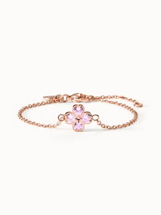 PURELEI Cuore Rosé Armband, verstellbare Länge