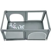 JEOBEST Laufgitter Laufstall Baby 180 x 120 x 66cm Große XL, Laufgitter baby mit atmungsaktivem Netz, 50 Ozeanbälle