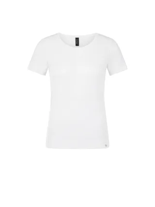 Marc Cain Collections - Figurbetontes Kurzarm-Shirt white - Gr. - 38
