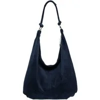 Caspar Schultertasche Damen Vintage Leder Tasche Hobo Bag - CLASSIC LINE - Modell No.617, 100% italienisches Veloursleder, samtig weich, angenehmer Tragekomfort