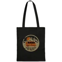 Urban Backwoods Beuteltasche Home Is Where My Van Is Stofftasche Campen Camping Camper Vanlife Road (1-tlg), Trip Zelten Zelt