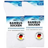 MEDOLY Basicsocken Bambussocken gegen Schweißfüße, ohne Bund, mit 72% Viskose (6 Paar) aus Bambus-Zellstoff, ohne störende Naht