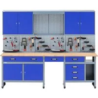 KÜPPER Werkstatt-Set 70412, (Spar-Set), 30 mm massive Vollbuchenarbeitsplatte