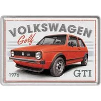 Nostalgic-Art Metallschild Nostalgic-Art - Blechpostkarte - VW Golf - GTI 1976