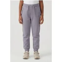 Name It Sweathose NMFVIMA SWE PANT BRU NOOS mit süßem Rüschendetail