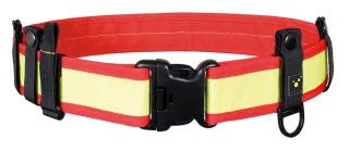 Rettungsdienstkoppel | tee-uu | RED Koppel | rot/gelb | Größe S-XXL | zweiteilig | Obergürtel mit Klett | Beltkeeper | GLOVE-FIX | hoher Tragekomfort S (70-90 cm)