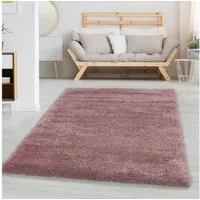 Carpettex Hochflor-Teppich Unicolor - Einfarbig, Läufer, Höhe: 30 mm, Teppich Wohnzimmer Einfarbig Shaggy verschidene farben und größen