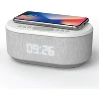 AIC AIC 18 BT weiss Radio (Radiowecker Designer Uhrenradio USB Bluetooth Induktives Laden)