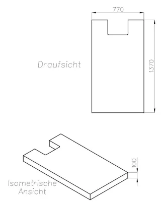 Neuesbad Wannenträger für Ideal Standard Ultra Flat S i.life 80x140 SD 27509