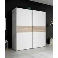 FORTE Schwebetürenschrank Longline, Made in Europe, 2 Schiebetüren, modernes Design melaminbeschichtet