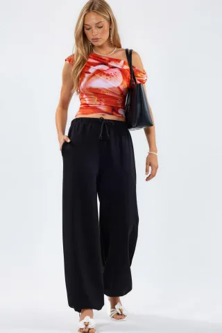 Damen Sweatpants aus Baumwollmischung mit geradem Bein