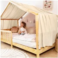 lilimaus Betthimmel Himmel für Hausbett aus Musselin - Länge 320, 360 oder 420 cm (1-tlg), macht das Hausbett zur Kuschelhöhle - weicher, luftiger Musselin