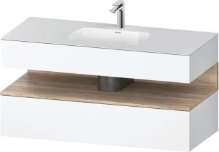 Duravit Qatego Einbauwaschtisch mit Konsolenwaschtischunterbau Weiß Matt 1200x550x600 mm - QA4787055 QA4787055180010