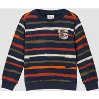 s.Oliver Sweatshirt Sweatshirt Sweatshirt mit All-over-Print und kleinem Fotoprint