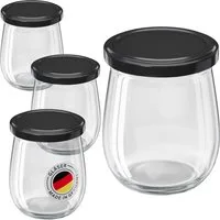 Wellgro Vorratsglas Einmachgläser mit Schraubdeckel 417ml - Deckel To 82, (50-tlg)
