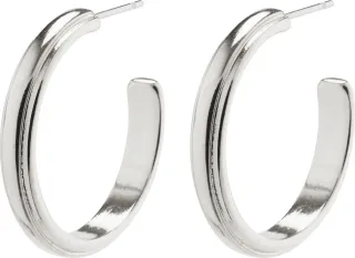 pilgrim - Glatte Creolen - Thankful silver - Gr. - OS