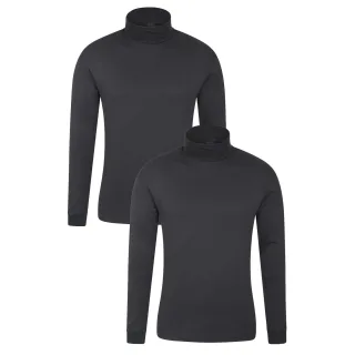 Mountain Warehouse Herren Meribel Thermal Top (2er Pack) (Schwarz)