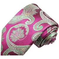 Paul Malone Krawatte Krawatte paisley brokat Breit (8cm), pink grün 2026