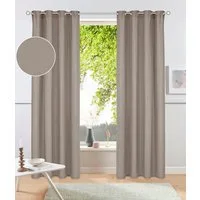 OTTO home Vorhang Parry (2 St), Ösen, blickdicht, Polyester, 2-er Set, blickdicht, monochrom, basic