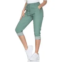 OriginalYou Caprihose Damen Schlupfhose 7/8 Stoffhose maritime Sommerhose Elastikbund, auch in großen Größen