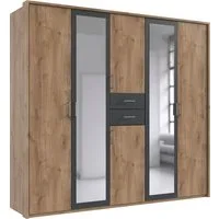 Wimex Kleiderschrank Diver Drehtürenschrank mit Spiegel, 180, 225 o. 270cm breit Bestseller Schlafzimmerschrank wahlweise 3 Innenausstattungen
