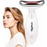 Forrlite Gesichtsmassagegerät Gegen Falten,Gesicht Schönheit Gerät mit 3 Modi, 45℃ V Face Beauty Meter Gesichtsgerät für Hautstraffung & Lifting Gesichtsmassage, und USB Aufladung für Damen Herren V Shape Face Gerät (weiß), Elektrisches Gua-Sha-Massa