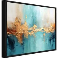 Wallarena Leinwandbild Marmor Abstrakt - Mehrfarbig - Modern - Schlafzimmer, Marmor, 60x40x2cm