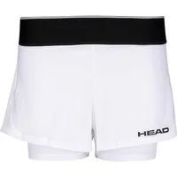 Head Shorts Tennishose mit Innenhose Robin weiss/schwarz Damen