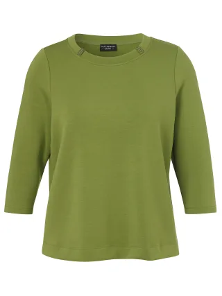 VIA APPIA DUE - Sweatshirt Rundhals 3/4 Arm Schmuck moos - Gr. - 54