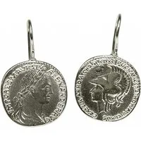 SILBERMOOS Paar Ohrhänger Ausgefallene Ohrhänger Römische Münzen, 925 Sterling Silber
