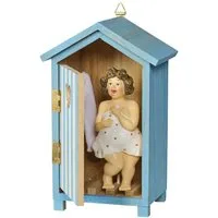 Ib Laursen Wandbild Ib Laursen - Badehaus Umziehkabine mit Dame Deko Wanddeko Maritim
