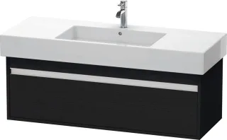Duravit Ketho Waschtischunterbau wandhängend Eiche Schwarz Matt 1200x455x410 mm - KT669201616 KT669201616