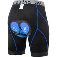 Blusmart Radlerhose Herren-Radunterwäsche-Shorts, 5D-gepolstert (Liner-Shorts mit rutschfesten Beingriffen, Stoßfest, atmungsaktiv, Schnelltrocknend, elastisch) Für Sport, Reiten, Fahrrad, Fahrrad, MTB