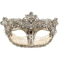 Boland Verkleidungsmaske Venezianische Kunststoffmaske antiquiert, Eine Colombina-Maske für Karneval oder Krimidinner