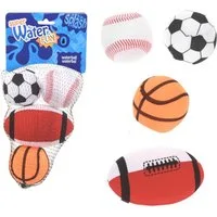 BURI Softball Wasser Bälle 4er Set Kinder Spielzeug Pool Wurf Kinder Strand Beach (12-St)