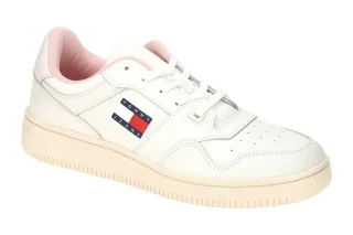 Tommy Hilfiger EN02505 TIO Damen Sneaker Wei? - delikate pink, Glattleder Tex...