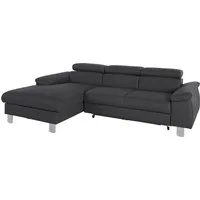 COTTA Ecksofa Komaris L-Form, B: 244 cm, mit Kopfteilverstellung, optional Bettfunktion, Bettkasten & Licht
