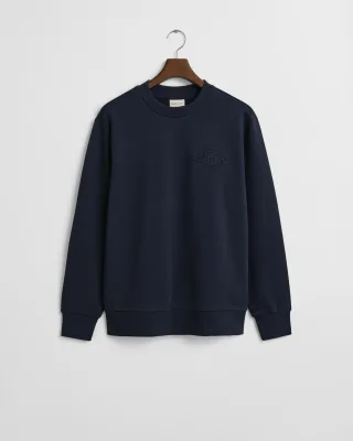 GANT - Tonal Shield Rundhals-Sweatshirt evening blue - Gr. - XXL