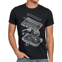style3 T-Shirt Tape Kassette mc dj 3D turntable ndw analog disko cd 80er