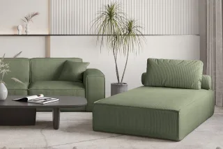Chaiselongue Sezlong Liege CELES PREMIUM in Stoff Scala Forest