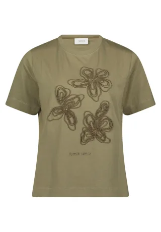 CARTOON - Baumwollshirt Patch Khaki/Khaki - Gr. - 44